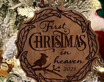 First Christmas in Heaven...name added for FREE  - 1 of a kind!