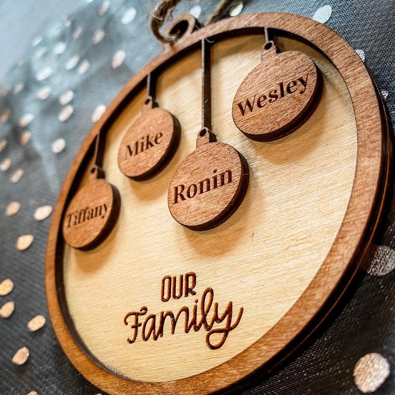 Custom Engraved Family Ornaments image 6