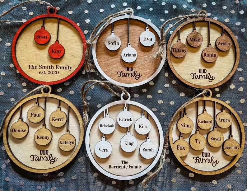 Custom Engraved Family Ornaments image 7