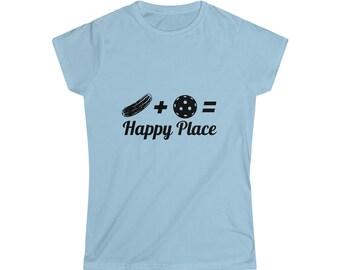 Pickleball Happy Place Women's Softstyle Tee