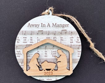 Away in a Manger - Hymnal Ornament