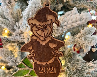 Up to no good Ornament  - 1 of a kind! With CURRENT YEAR ENGRAVED