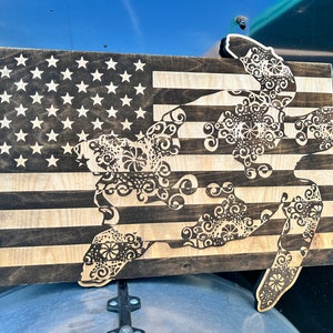 Turtle USA Flag Sign - Custom Made