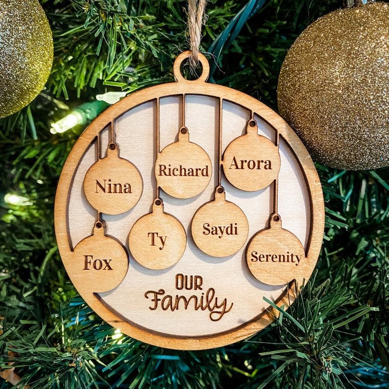 Custom Engraved Family Ornaments image 4