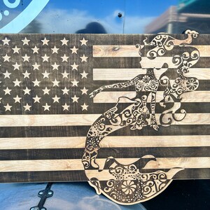Mermaid USA Flag Sign - Custom Made