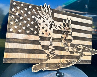 Pelican USA Flag Sign - Custom Made - Free Engraving
