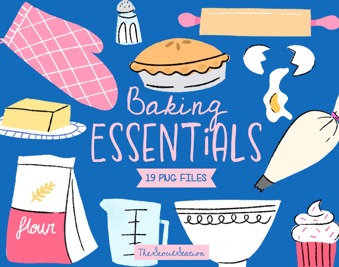 Baking Essentials Icons - PNG - Bake - Baker - Pie - Food Art- Premium ...