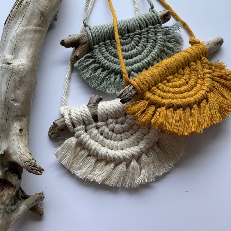 Car Charm Macrame Car Hanger Rear View Mirror Accessories Etsy