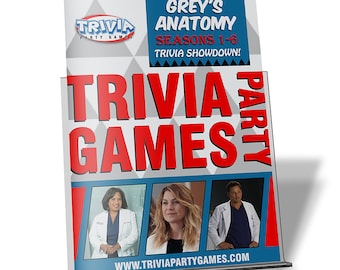 Grey’s Anatomy Trivia Party Game - Seasons 1-6
