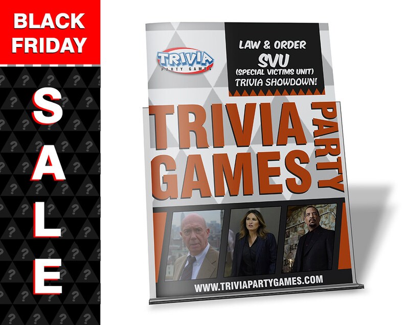 Law Order SVU Trivia Party Game Etsy Canada