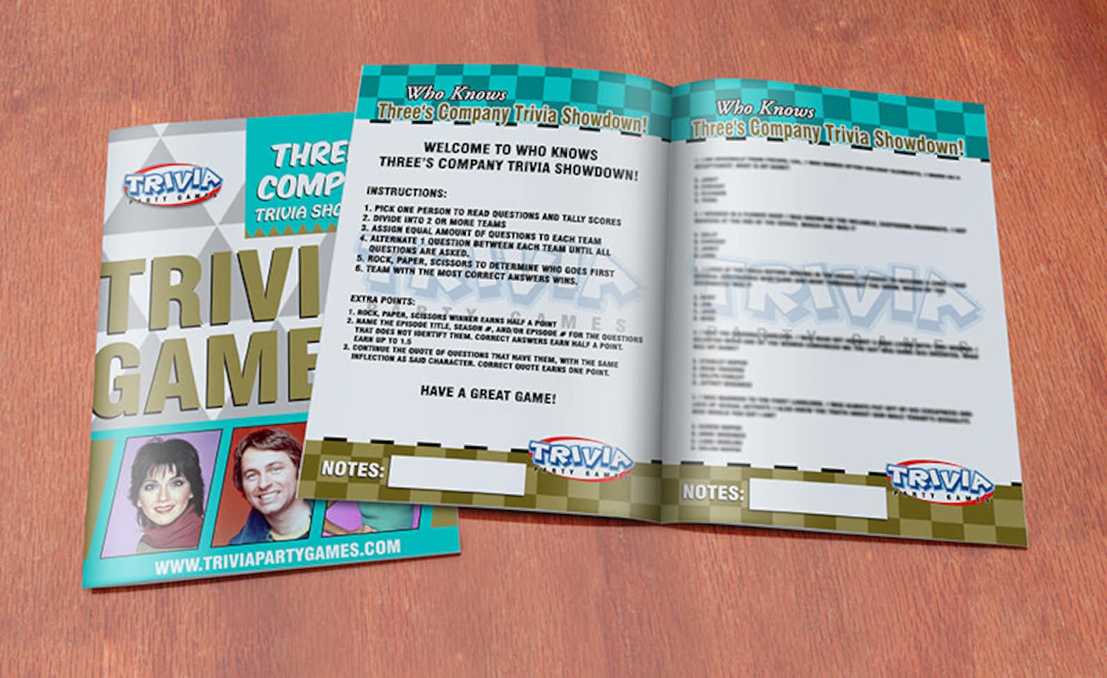 Three's Company Trivia Party Game Etsy