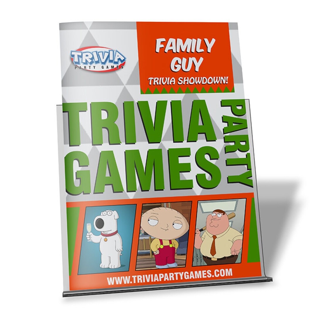 Family Guy Trivia Party Game Etsy