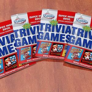 Super Mario Bros: Part 1-3 Trivia Party Game - Etsy