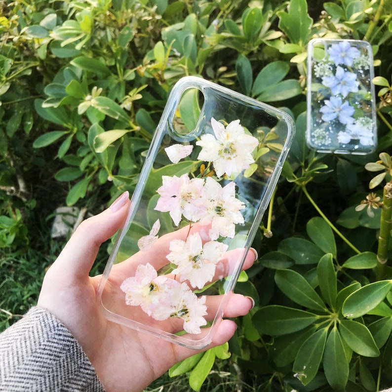 IPhone 11 pro max flower case pressed flowers phone case Etsy