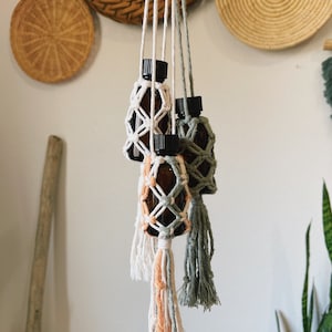 Makrama wiszące dyfuzory | Olejek eteryczny | Urok samochodowy