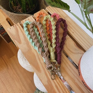 Twisted Macrame Wristlets | Fiber Keychains | Assorted Colors