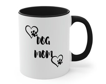 Taza de mamá de perro, taza de mamá de piel, taza del día de la madre, regalo de mamá de perro, taza de amante de perro, regalo de amante de perro, regalo de mamá de piel, taza con estampado de pata de mamá de perro