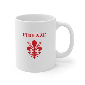 Firenze Fleur de Lis Mug, Fleur de Lis Mug, Firenze Italia Mug, Florence Italy Mug, Firenze Mug, Florence Mug, Firenze Gift, Florence Gift