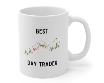Mejor taza de comerciante de día, taza del mercado de valores, taza de comerciante de día, regalo de comerciante de día, regalo para comerciante, regalo de inversionista, taza de inversionista, regalo divertido para comerciante