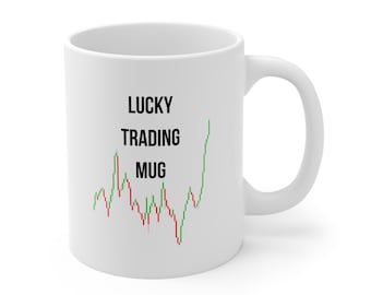 Lucky Trading Mok, Stock Market Chart Mok, Stock Market, Cadeau voor handelaar, Day Trader Mok, Day Trader Gift, Funny Investor Gift, Investor Mug