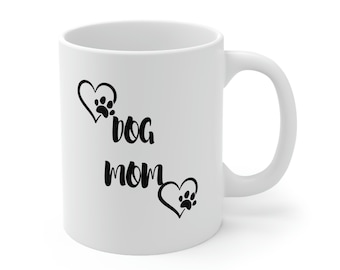 Taza de mamá de perro, taza de mamá de piel, taza del día de la madre, regalo de mamá de perro, taza de amante de perro, regalo de amante de perro, regalo de mamá de piel, taza con estampado de pata de mamá de perro