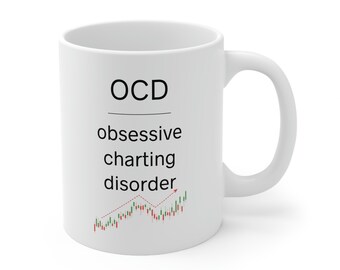 Obsessive Charting Disorder. Börse Chart Becher, Geschenk für Trader, Day Trader Becher, Day Trader Geschenk, lustiges Kapitalanleger Geschenk, Kapitalanleger Becher