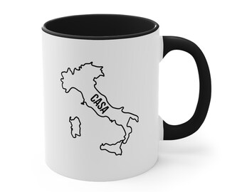 Italy Mug, Italy Casa, Italy Home, Map of Italy Mug, Map of Italy, Gift For Italian Living Abroad, Gift For Italian, Italy, Casa, Italy Gift