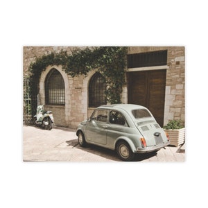 Fiat Canvas, Fiat Art, Fiat Photo, Vintage Fiat, Fiat 500, Vintage Fiat 500, Gift for Fiat Owner, Vintage Car Art, Vintage Car Photo