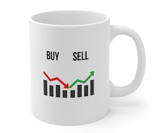 Kaufen Sie niedrig, verkaufen Sie hoch, Börse Becher, Day Trader Becher, Day Trader Geschenk, Geschenk für Trader, Anker Geschenk, Lustiges Geschenk für Trader