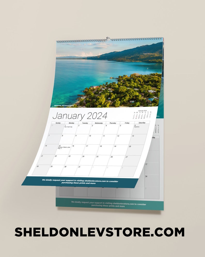 Jamaica Calendar 2024 With United Kingdom Holidays Etsy