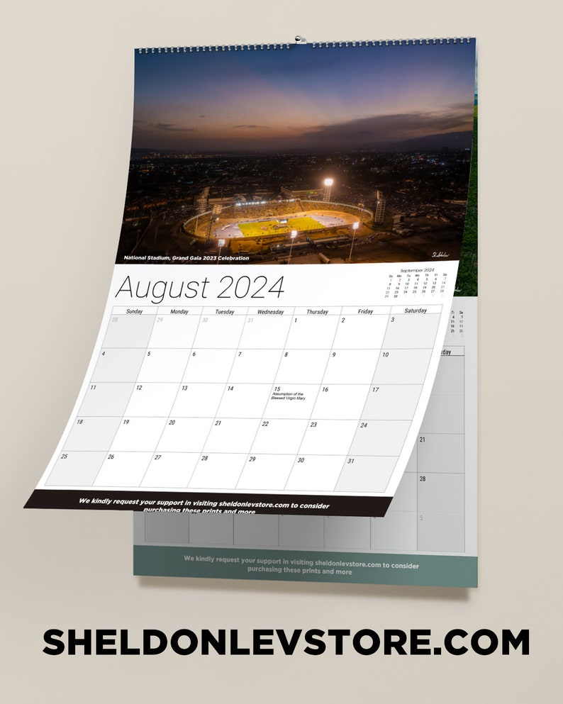 Jamaica Calendar 2024 With United Kingdom Holidays Etsy
