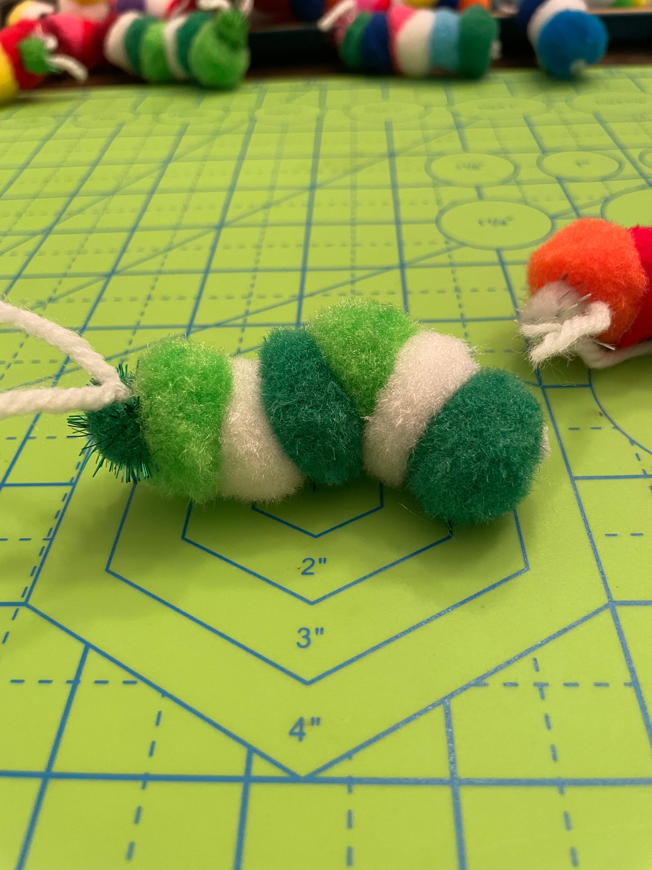 Pom Pom Caterpillar Catnip Infused Cat Toy 9 Pack Etsy