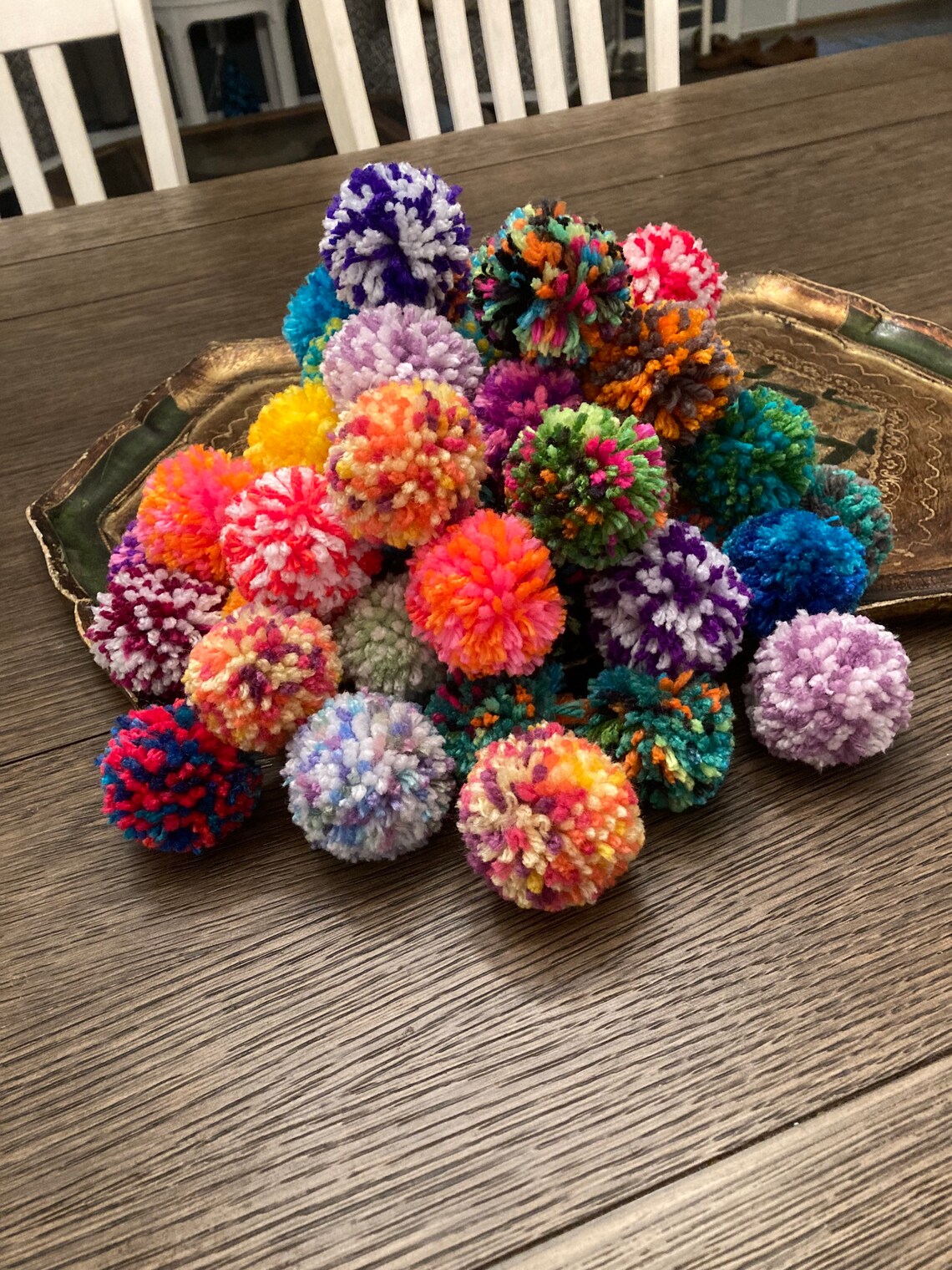 Pom Pom Fuzzy Cat Toys 6 8 or 12 Pack Etsy