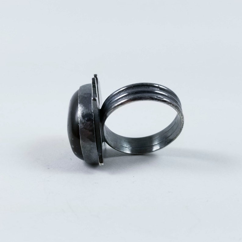 Size 5.5 Golden Sheen Obsidian Ring