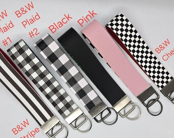 Faux Leather Wristlet Keychain: Easy Clean, Durable Key Fob