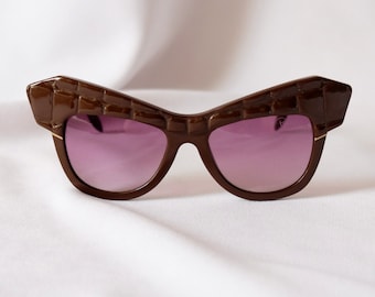 AUTÊNTICO Roberto Cavalli Authentic Wild Diva Gradient Deadstock Crocodile Óculos de Sol Femininos