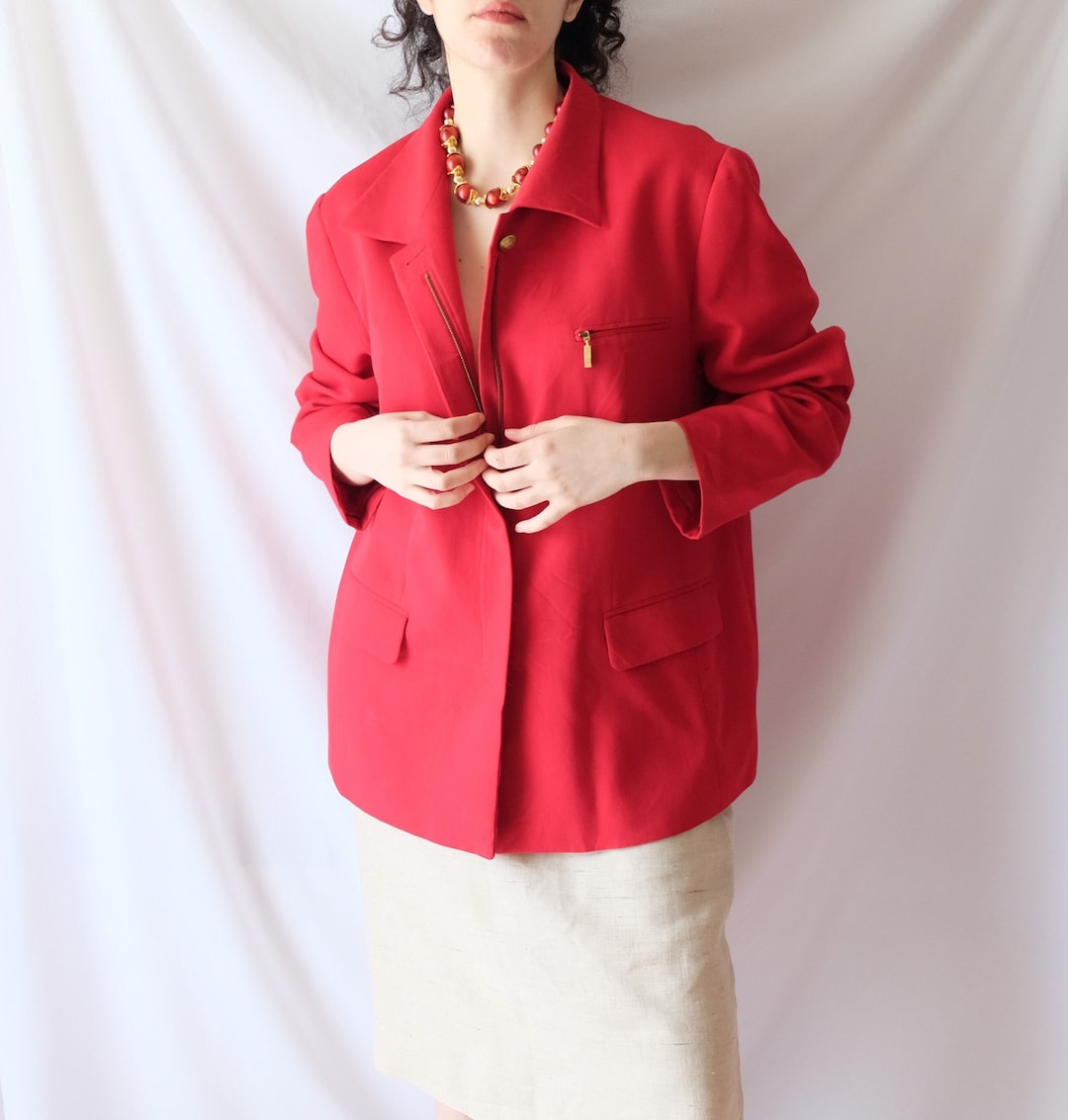 Gerry Weber Roter Kurzmantel Wolle Vintage Gerry Weber Roter