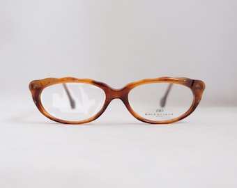 AUTHENTIC Vintage Balenciaga Eye Glasses/ 90s Designer Brown Showpiece Balenciaga Paris Unique Rare Eyeglasses