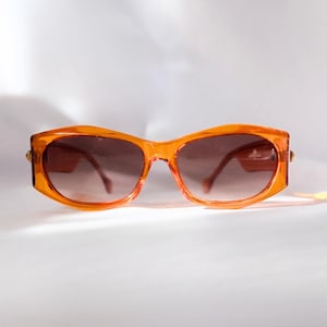 AUTHENTIC BALENCIAGA PARIS Vintage 80s Orange Sunglasses for Women/ Deadstock Designer Sunglasses/ Unique Rare Find Oversize Sunglasses