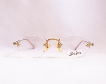 AUTHENTIC Jean Paul Gaultier 55-4172 Vintage Eyeglasses | 90s Deadstock Frame | Made in Japan | Rare Designer Collectible | Silver Frame