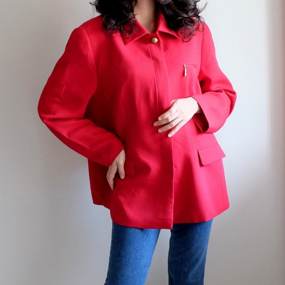 Boekhouding Ongewapend zweer Buy Vintage Gerry Weber 80s Wool Blended Red Oversize Women's Online in  India - Etsy