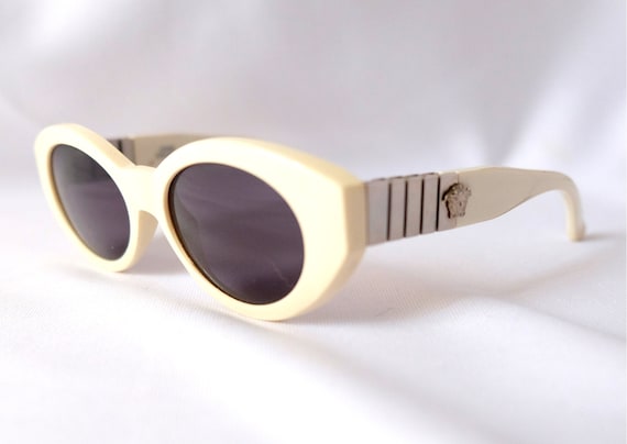 AUTHENTIC VERSACE MOD 480/B Silver Medusa Vintage White Rare  display picture 2