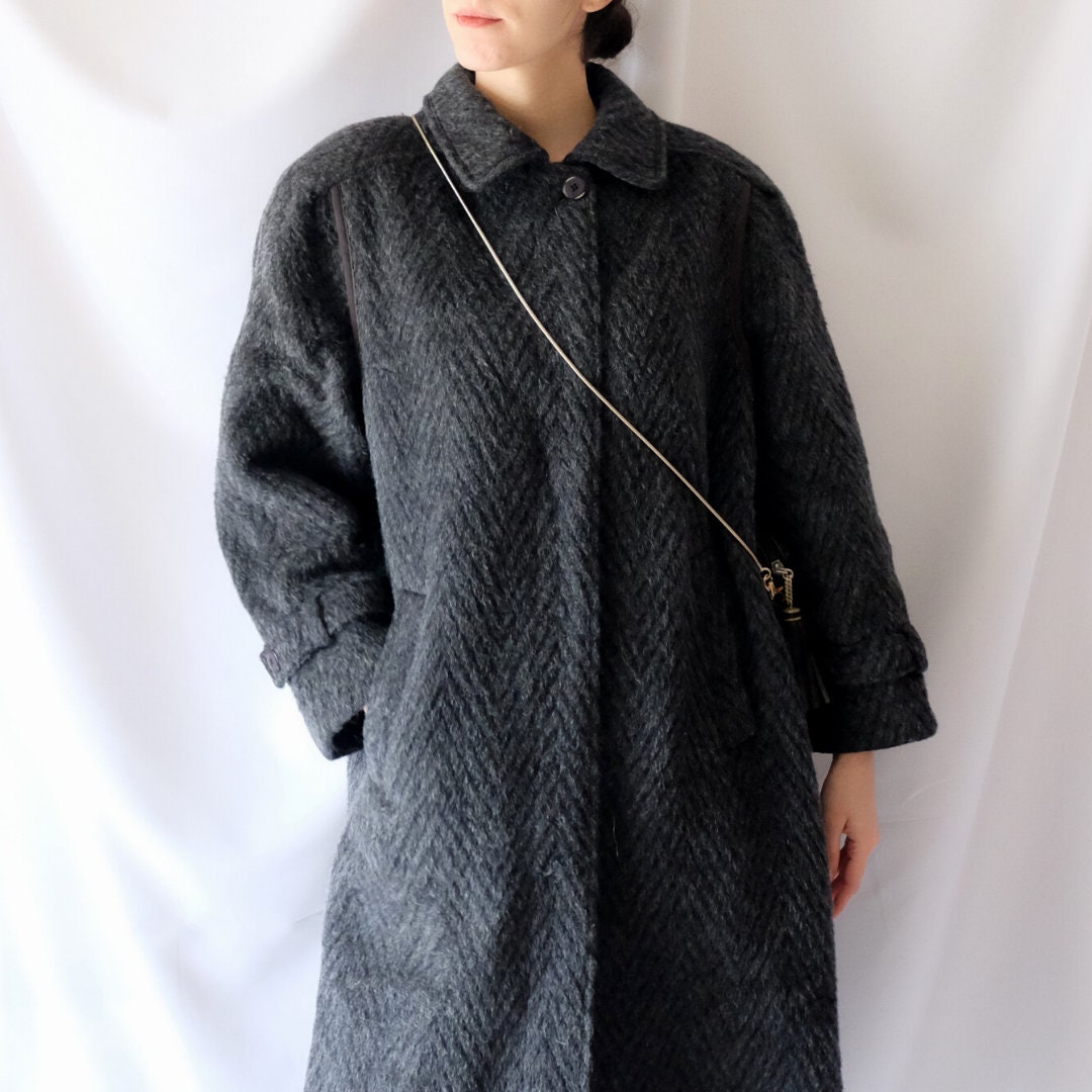 Black Mohair Coat - Etsy
