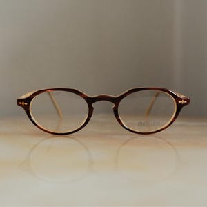 MATSUDA 10303 Vintage 90s Authentic Brown Oval Eye Glasses Frame