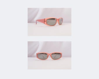 Gafas de sol rectangulares Ray-Ban W2529 B&L Rituals vintage color rosa salmón