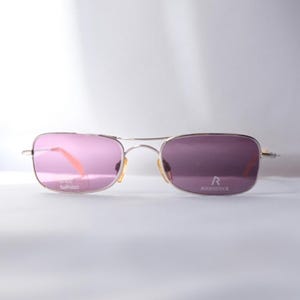 AUTHENTIC Rodenstock R 1146 Vintage 1990s Deadstock Rectangle Metalic Silver Sunglasses for both Women and Men