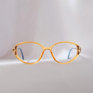 Deadstock Zeiss Germany 3277 Vintage 1980s Yellow Oval Eye Glasses Frame/ NOS Condition Designer Eyewear