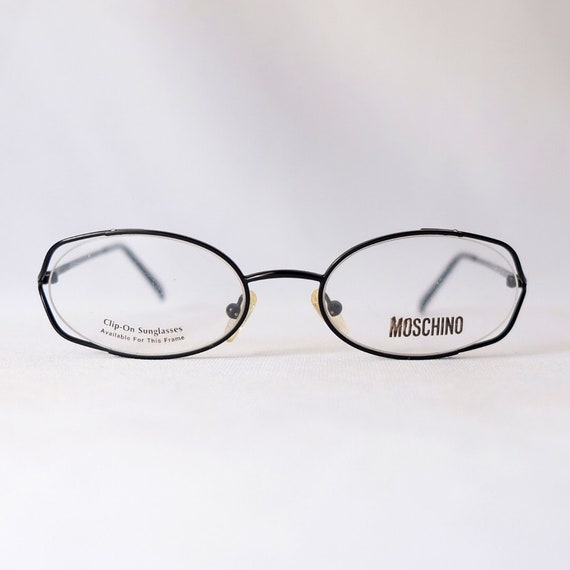 AUTHENTIC MOSCHINO Vintage 90s Black Oval Deadstock Eyeglasses Frame for Both Women and Men Moschino Lunettes Moschino Eyewear Etsy