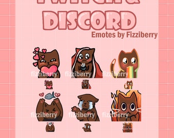 8 Cute Kitty Emotes for Discord/Twitch (Premade)