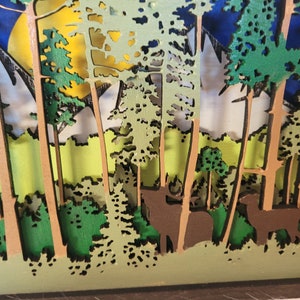 Multilayer Wood Woodland Scene